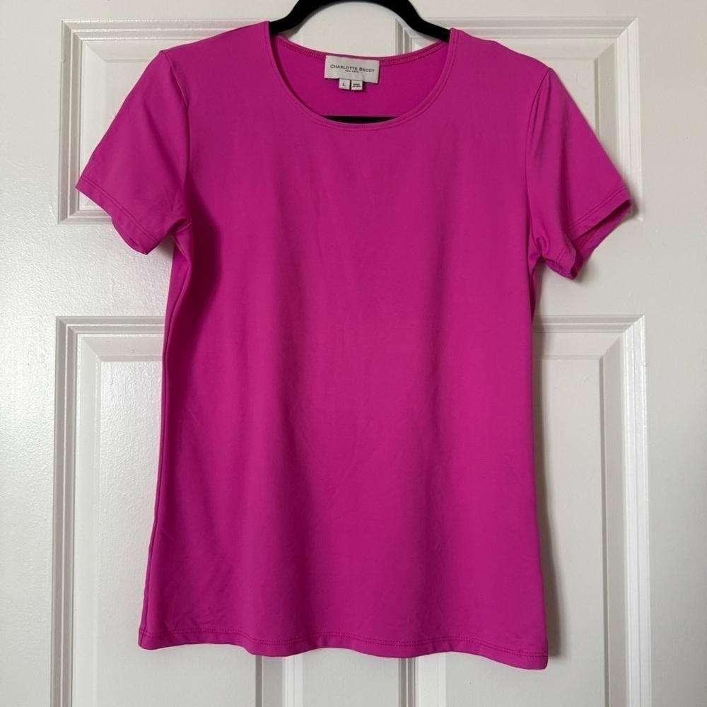 Charlotte Brody Pink Nylon T Shirt Size Large